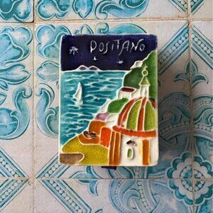Creazioni Luciano Vintage Italian Hand-Painted Ceramic Tile Matchbook